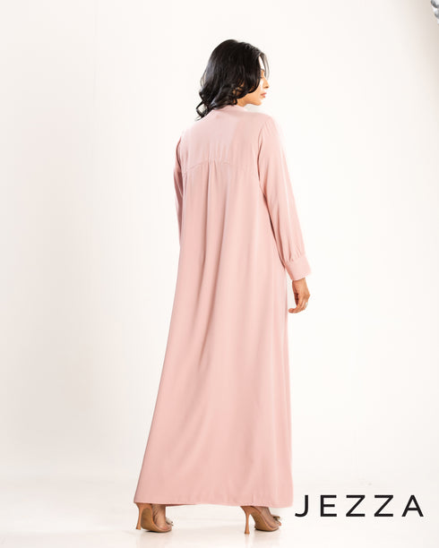 Mandarin Collar Georgette Dress 62652